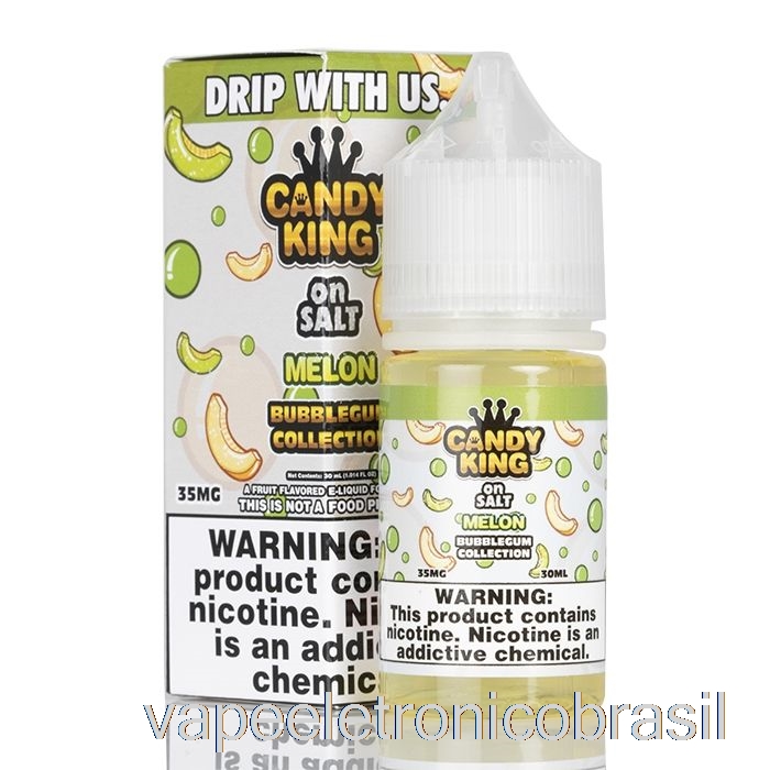 Vape Eletrônico Coleção Melão Bubblegum - Candy King On Salt - 30ml 35mg